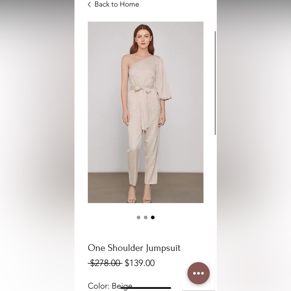 BCBMAXAZRIA Metallic One Shoulder
Jumpsuit - Picture 11 of 16